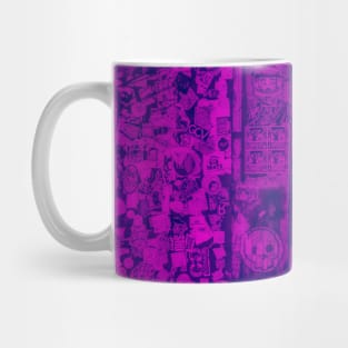 Pink Fucsia Sticker Street Art NYC Mug